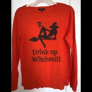 Verve Ami “Drink Up Witches” Halloween Sweater S